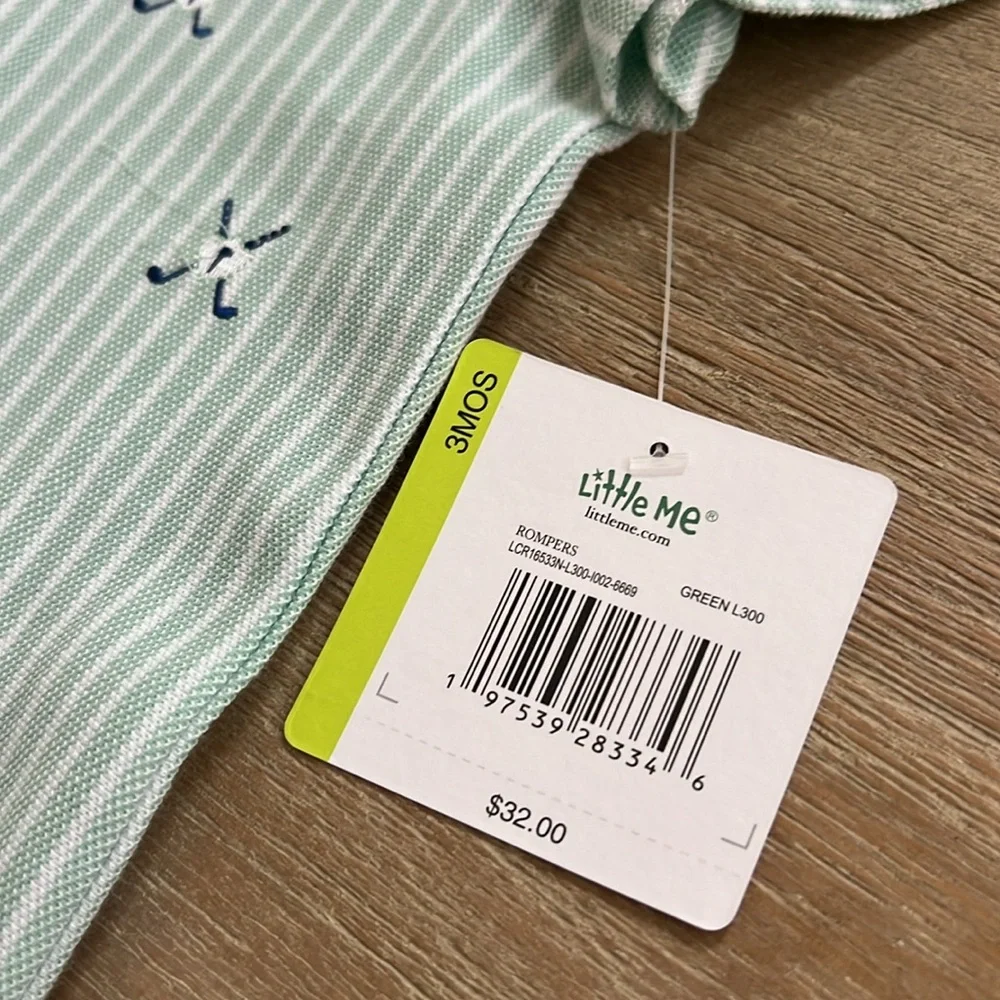 Little Me Baby Boy Golf Green Polo Romper 3 months